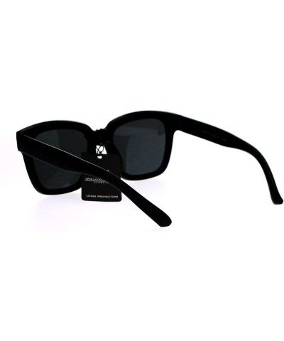 Black Sunglasses Square Plastic Frame Super Chic Designer Fashion Shades UV400 $8.22 Square