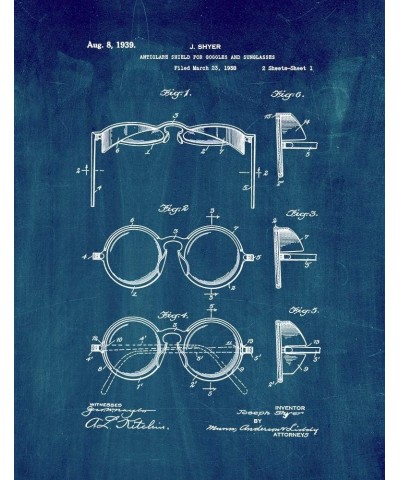 Antiglare Shield For Goggles And Sunglasses Patent Print (20" x 24") M12242 11" x 14" Midnight Blue $22.52 Rectangular