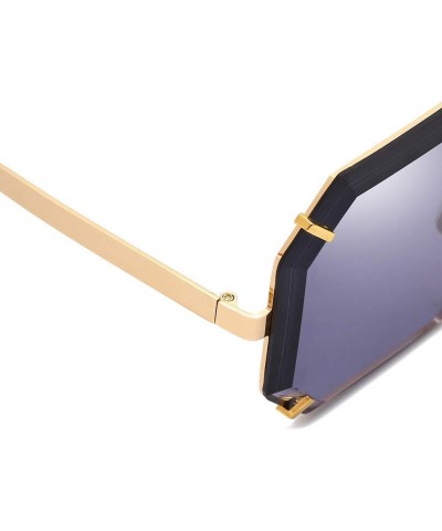 Sunglasses for Women and Men Fashion Metal Square Frame Sunglasses UV400 for Running Cycling Fishing Golf Gold Black $11.00 S...