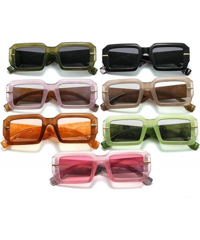 Fashion Vintage Square Sunglasses Women Brand Design Retro Orange Pink Eyewear Shades UV400 Men Trending Sun Glasses Black $9...