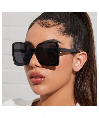 Fashion Large Frame Sunglasses Men and Women Outdoor Decorative Sunglasses (Color : 5, Size : 1) 1 1 $12.86 Designer