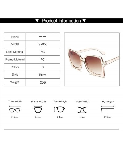 Fashion Large Frame Sunglasses Men and Women Outdoor Decorative Sunglasses (Color : 5, Size : 1) 1 1 $12.86 Designer