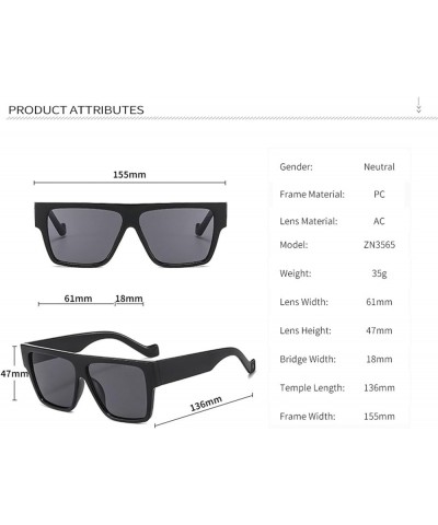 Square Large Frame Men's And Women's Sunglasses Outdoor Shoot Trendy Vacation Sports Commuter Sunglasses Gift B $21.10 Sport