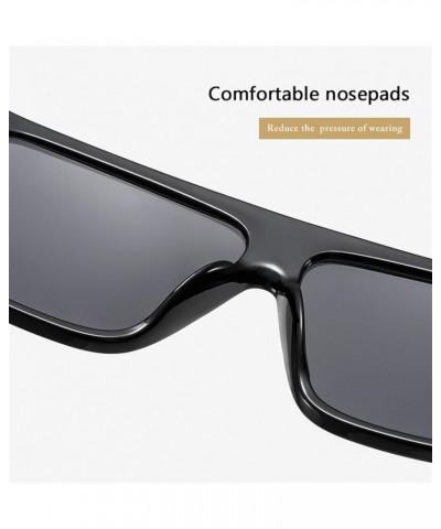 Square Large Frame Men's And Women's Sunglasses Outdoor Shoot Trendy Vacation Sports Commuter Sunglasses Gift B $21.10 Sport