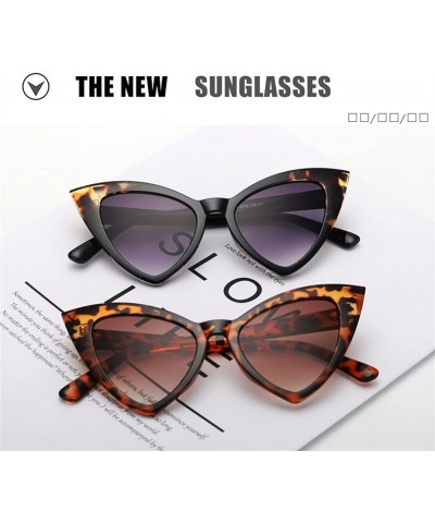 Triangular Cat Eye Cute Sunglasses for Men and Women, Outdoor Holiday Sunshade Glasses (Color : D, Size : Medium) Medium E $1...