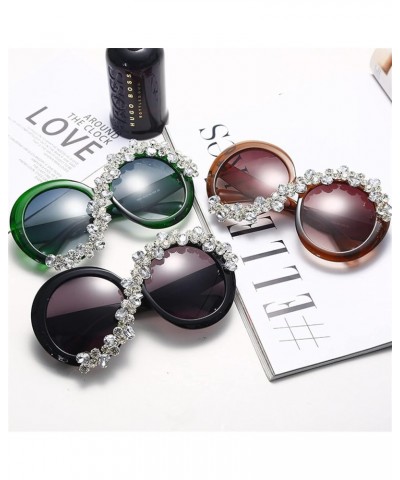 Fashion Large Frame Round Female Sunglasses Vacation Beach Party Fashion Decorative Sunglasses C $16.48 Designer