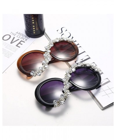 Fashion Large Frame Round Female Sunglasses Vacation Beach Party Fashion Decorative Sunglasses C $16.48 Designer