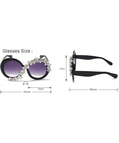 Fashion Large Frame Round Female Sunglasses Vacation Beach Party Fashion Decorative Sunglasses C $16.48 Designer