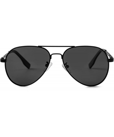 Polarized Classic Vintage Aviator Sunglasses for Men Women Large Frame Retro 70s Sunglasses Z2 Metal Black/Grey $9.35 Oversized