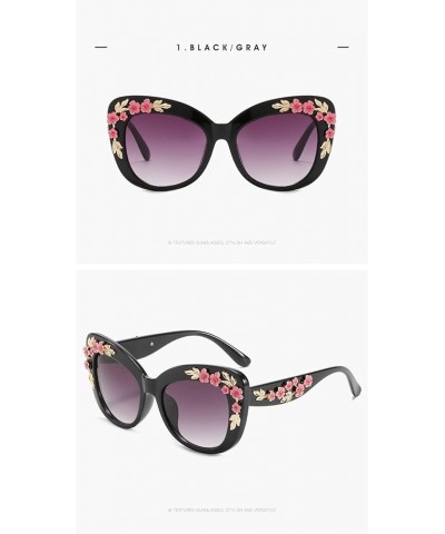 Retro Cat Eye Men and Women Fashion Outdoor Vacation Decorative Sunglasses (Color : D, Size : 1) 1 C $15.28 Designer