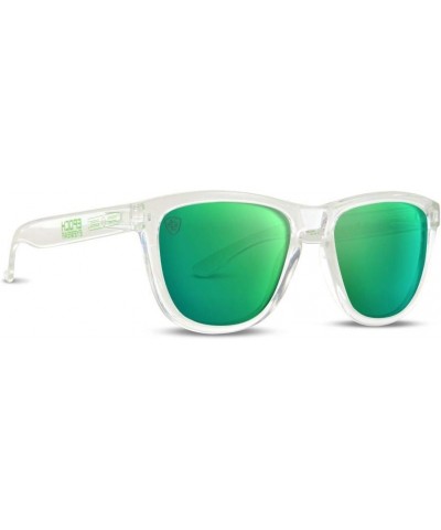 Lutzka Skateboarding Sport Sunglasses Clear with Green Mirror Lens $12.80 Sport