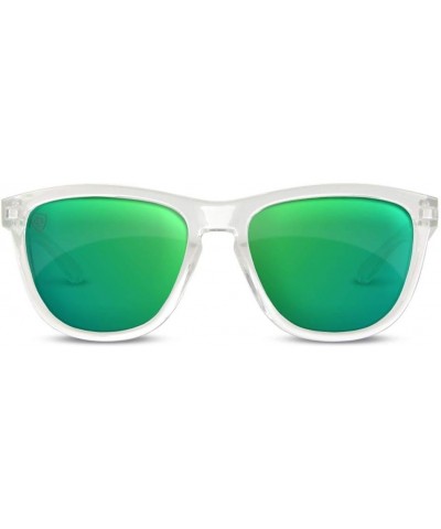 Lutzka Skateboarding Sport Sunglasses Clear with Green Mirror Lens $12.80 Sport