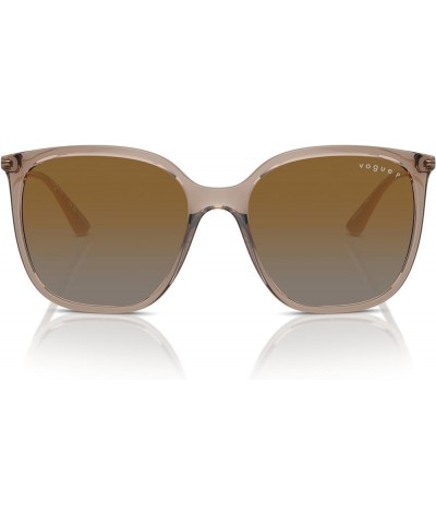 Woman Sunglasses Black Frame, Dark Grey Lenses, 54MM Brown $48.84 Designer