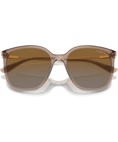 Woman Sunglasses Black Frame, Dark Grey Lenses, 54MM Brown $48.84 Designer