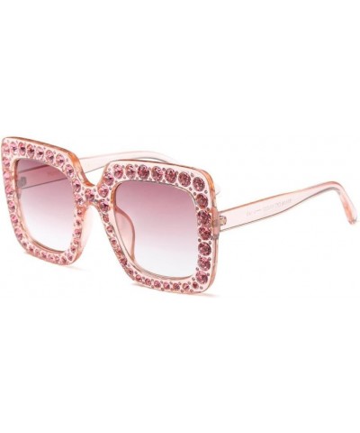 Goggles Women Sparkling Crystal Sunglasses Oversized Square Frame eyewear C9 $8.81 Goggle