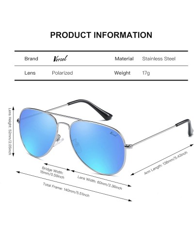 Aviator Sunglasses for Men Women Mirrored Lens UV400 Protection Lightweight Polarized Aviators Sunglasses Black/Blue Lens $10...