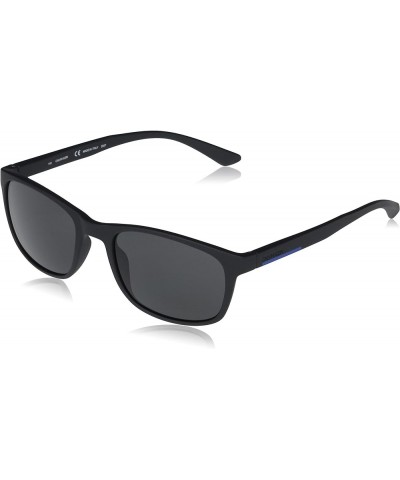 Men's Ck20544s Rectangular Sunglasses Matte Black/Solid Smoke $38.23 Rectangular