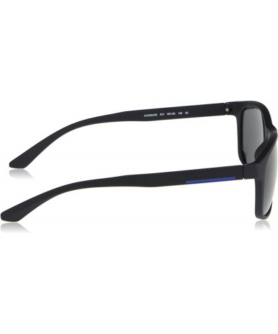 Men's Ck20544s Rectangular Sunglasses Matte Black/Solid Smoke $38.23 Rectangular