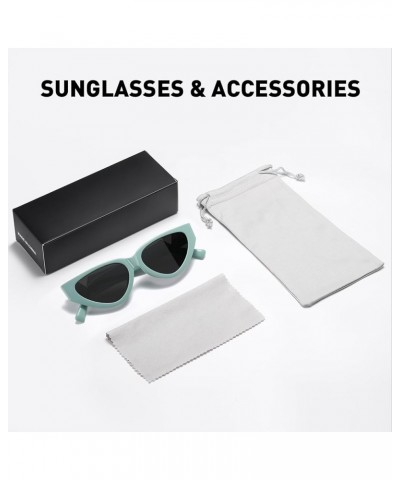 Cat Eye Sunglasses for Women Men Trendy Cateye Women's Vintage Classic Retro Sun Glasses Blue/Grey Grey $8.84 Cat Eye