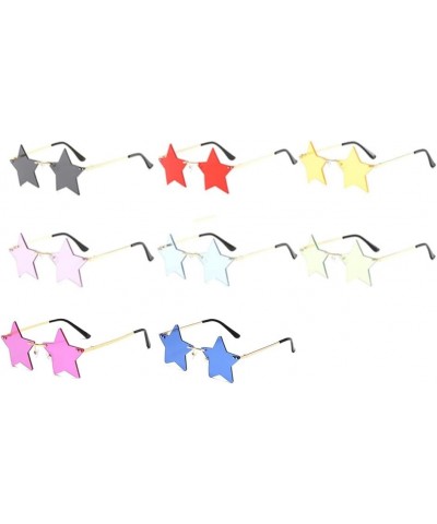 Rimless Star shape Sunglasses Personality Sun Glasses for women/men Party glasses personality pentagram eyewears Pink $9.00 Star