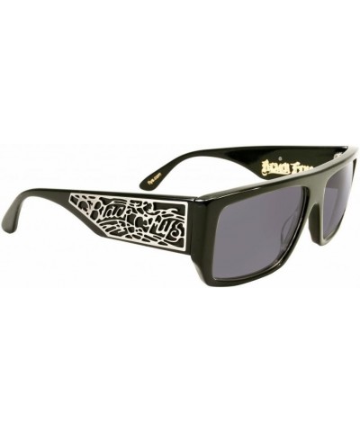 Men's 'SCI FLY 4' Square 59 mm Sunglasses Black Shiny Grey Smoke $51.25 Square