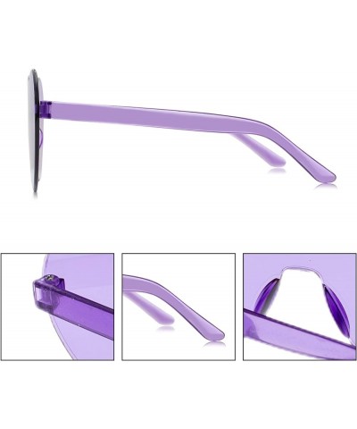 Heart Sunglasses for Women Baby Girl,Hot Party Neon Shades UV Protection 8069 Translucent Purple $6.71 Goggle