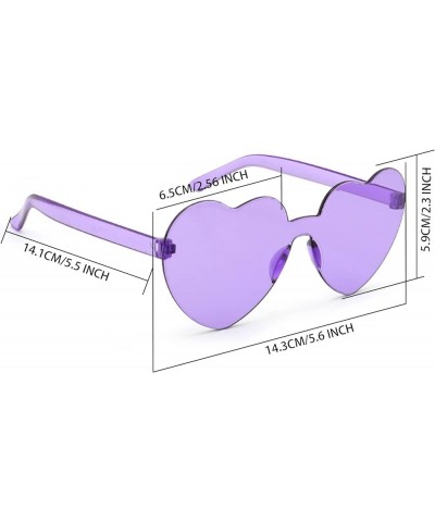 Heart Sunglasses for Women Baby Girl,Hot Party Neon Shades UV Protection 8069 Translucent Purple $6.71 Goggle