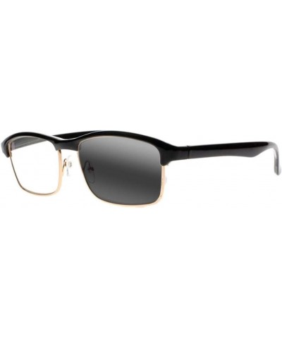 Mens Metal Half Transition Photochromic Bifocal UV400 Sunglasses Reading Glasses Black $12.18 Designer