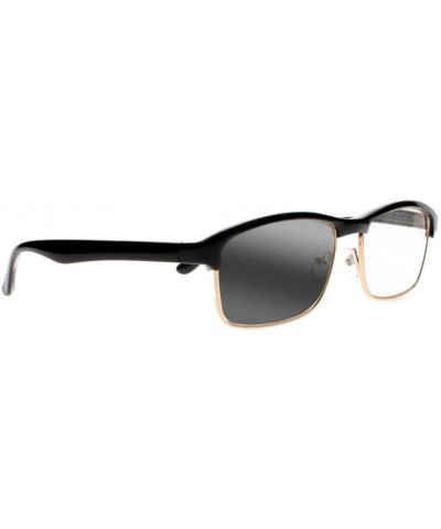 Mens Metal Half Transition Photochromic Bifocal UV400 Sunglasses Reading Glasses Black $12.18 Designer