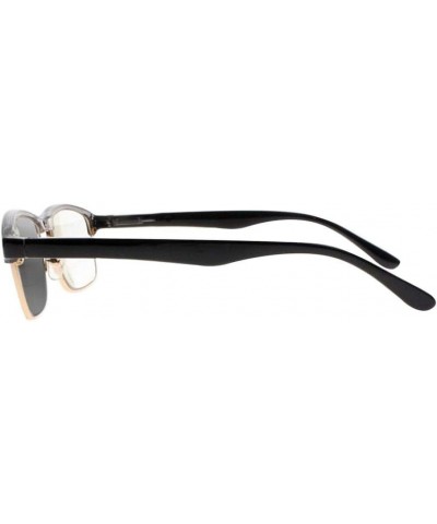 Mens Metal Half Transition Photochromic Bifocal UV400 Sunglasses Reading Glasses Black $12.18 Designer