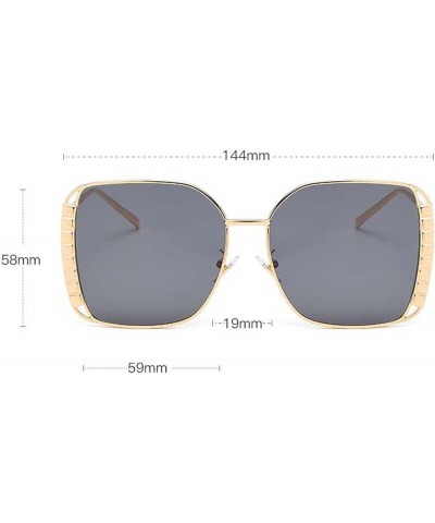 Metal Full Frame Sunglasses Outdoor Sunshade Decoration Holiday Street Shooting Glasses (Color : B, Size : Medium) Medium C $...