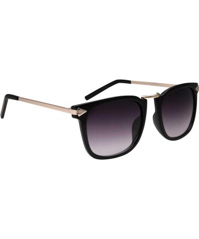 Women's Arrow Style Sunglasses Black With Gold Trim $8.69 Square