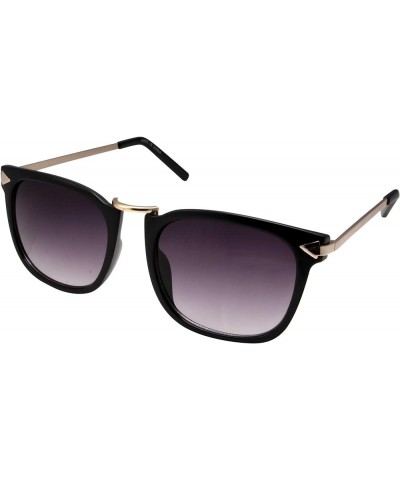 Women's Arrow Style Sunglasses Black With Gold Trim $8.69 Square