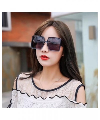 Fashion Men and Women Large Box Sunglasses Holiday Beach Decorative Sunglasses (Color : D, Size : 1) 1A $9.61 Designer