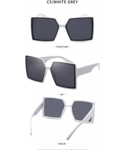 Fashion Men and Women Large Box Sunglasses Holiday Beach Decorative Sunglasses (Color : D, Size : 1) 1A $9.61 Designer