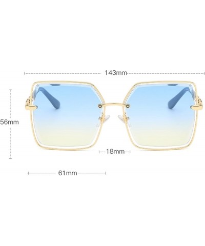 Big Frame Street Fashion Sunglasses Men and Women (Color : A, Size : Medium) Medium G $19.75 Designer