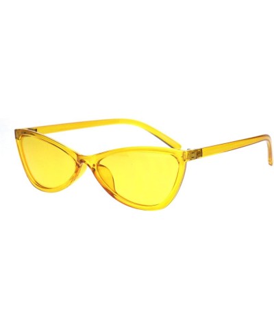 Womens Mod Thin Plastic Cat Eye Retro Sunglasses Yellow $8.82 Cat Eye