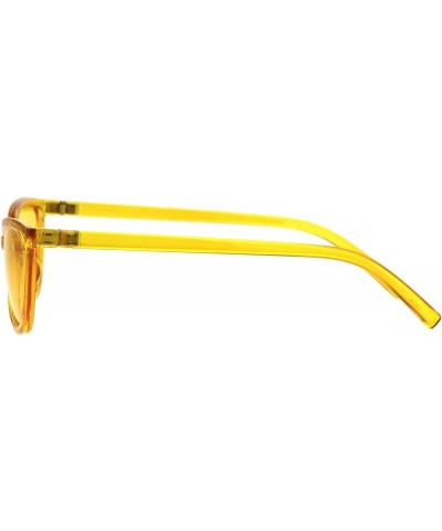 Womens Mod Thin Plastic Cat Eye Retro Sunglasses Yellow $8.82 Cat Eye