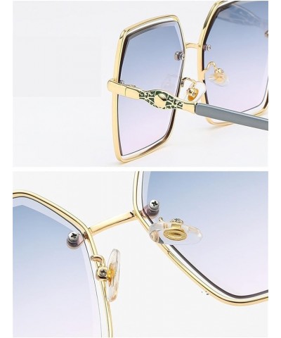 Big Frame Street Fashion Sunglasses Men and Women (Color : A, Size : Medium) Medium G $19.75 Designer