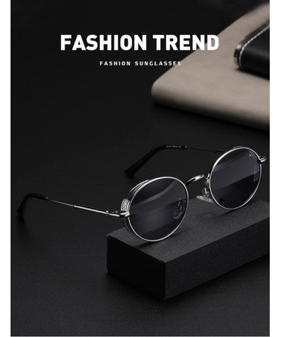 Fashion Small Frame Men and Women Sunglasses Outdoor Vacation Beach Street Shooting Decorative Sunglasses (Color : E, Size : ...