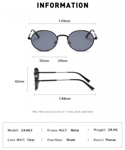 Fashion Small Frame Men and Women Sunglasses Outdoor Vacation Beach Street Shooting Decorative Sunglasses (Color : E, Size : ...