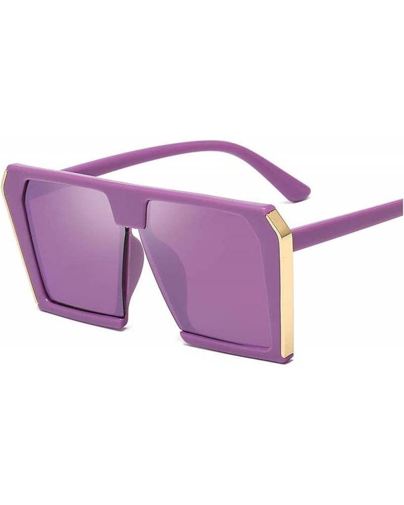 Metal Large Frame Women's Sunglasses Outdoor Holiday Sunshade Glasses (Color : E, Size : Medium) Medium B $21.39 Designer