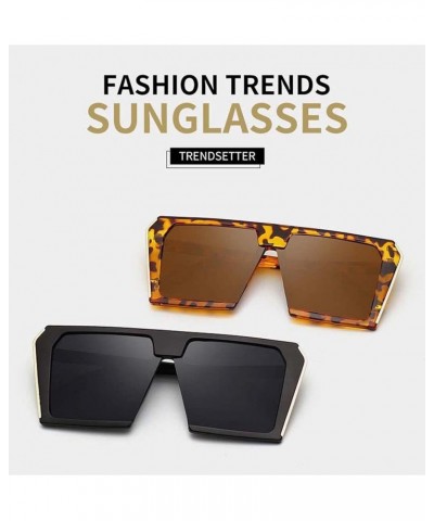 Metal Large Frame Women's Sunglasses Outdoor Holiday Sunshade Glasses (Color : E, Size : Medium) Medium B $21.39 Designer