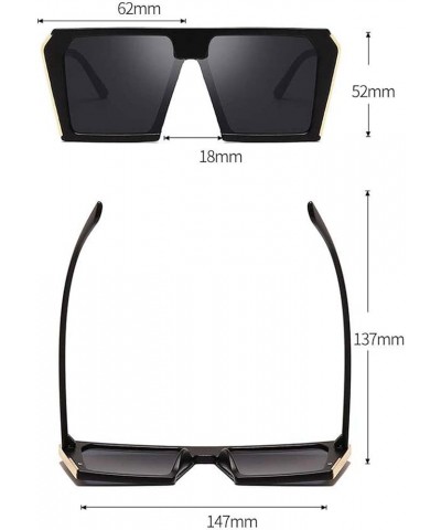 Metal Large Frame Women's Sunglasses Outdoor Holiday Sunshade Glasses (Color : E, Size : Medium) Medium B $21.39 Designer