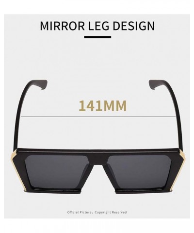 Metal Large Frame Women's Sunglasses Outdoor Holiday Sunshade Glasses (Color : E, Size : Medium) Medium B $21.39 Designer