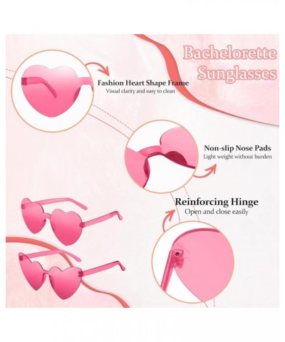 100 Pairs Heart Shaped Sunglasses for Women Heart Sunglasses Bulk Cat Eye Glasses for Bachelorette Party Favors 100-rose Red ...