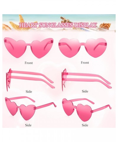 100 Pairs Heart Shaped Sunglasses for Women Heart Sunglasses Bulk Cat Eye Glasses for Bachelorette Party Favors 100-rose Red ...