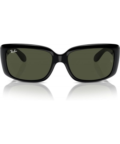 Women's RB4389 Square Sunglasses Black/Green $44.85 Square