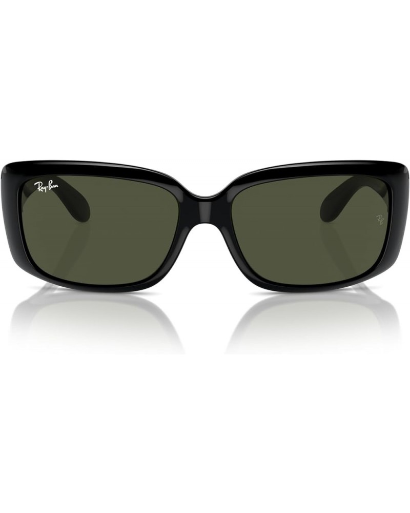 Women's RB4389 Square Sunglasses Black/Green $44.85 Square