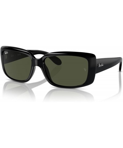 Women's RB4389 Square Sunglasses Black/Green $44.85 Square